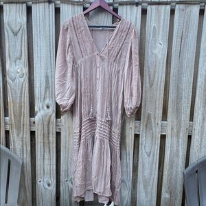 Young Fabulous & Broke Tan Long Sleeve Dress XS